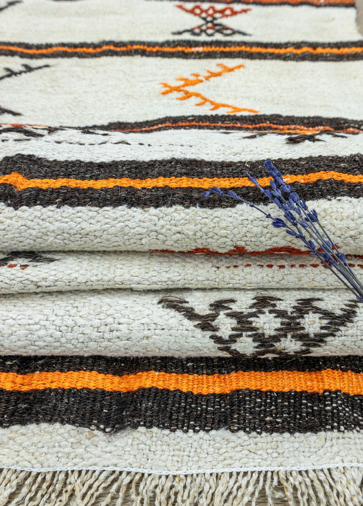 Soho Antiq-Mogan İlkel Motifli El Dokuma Kendir Kilim 201x279 Cm-Halı-4-fleurdirect.live