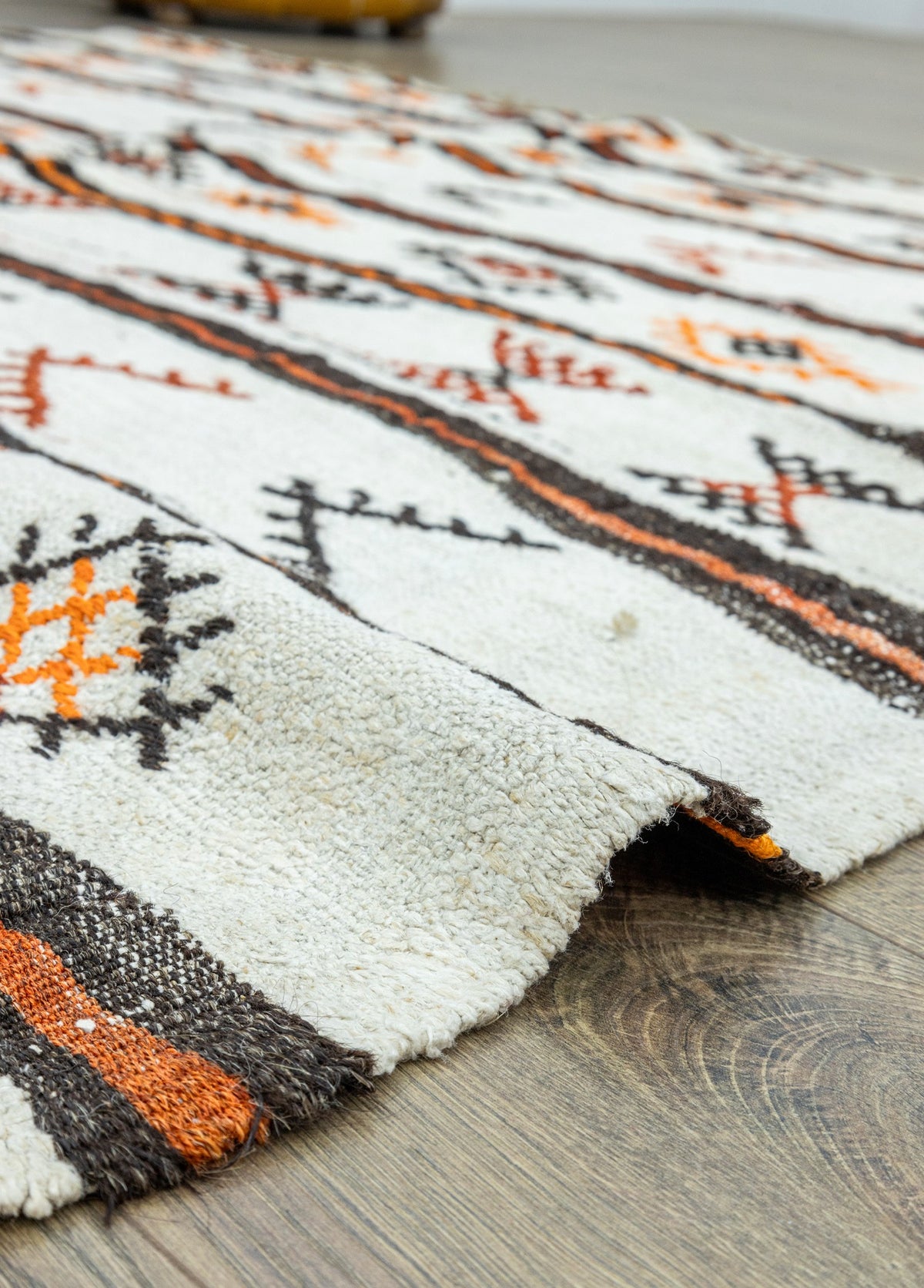 Soho Antiq-Mogan İlkel Motifli El Dokuma Kendir Kilim 201x279 Cm-Halı-5-fleurdirect.live