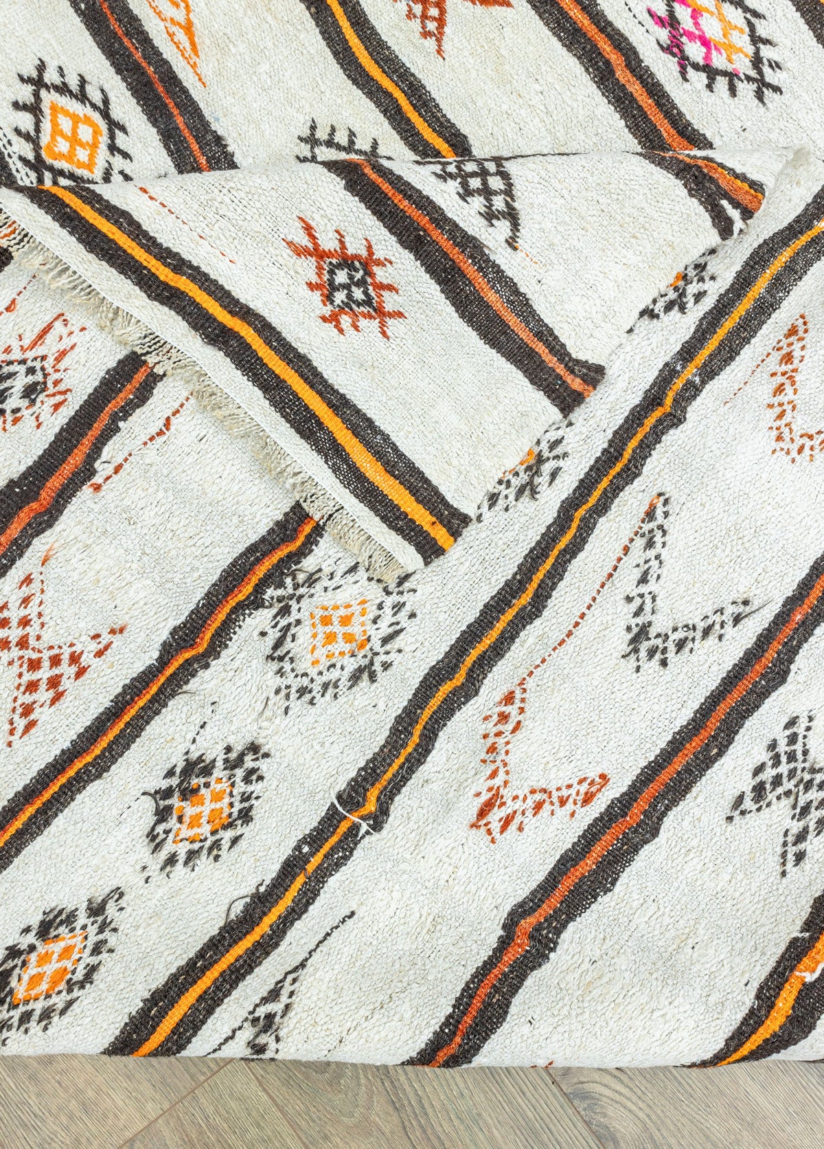 Soho Antiq-Mogan İlkel Motifli El Dokuma Kendir Kilim 201x279 Cm-Halı-6-fleurdirect.live