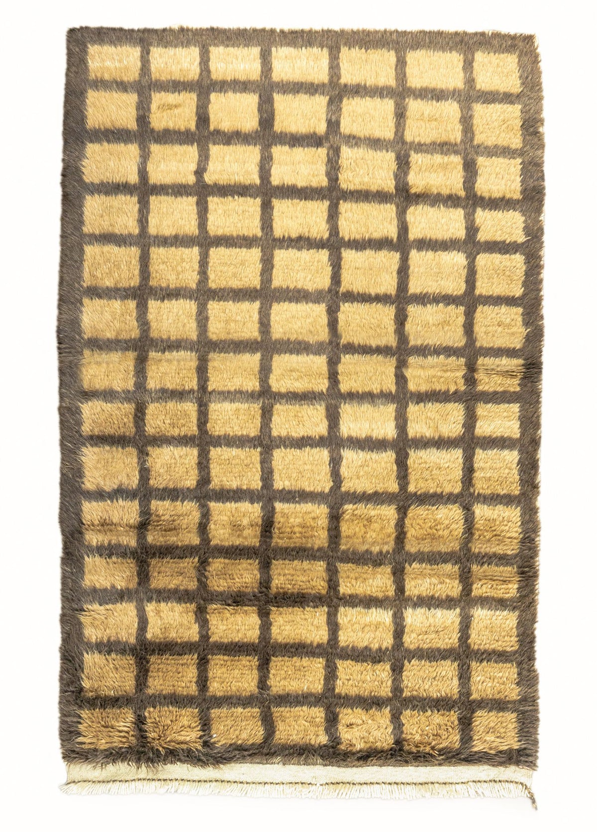 Soho Antiq-Okker Geometrik Desenli Tiftik Halı 144 x 177 Cm-Halı-1-fleurdirect.live
