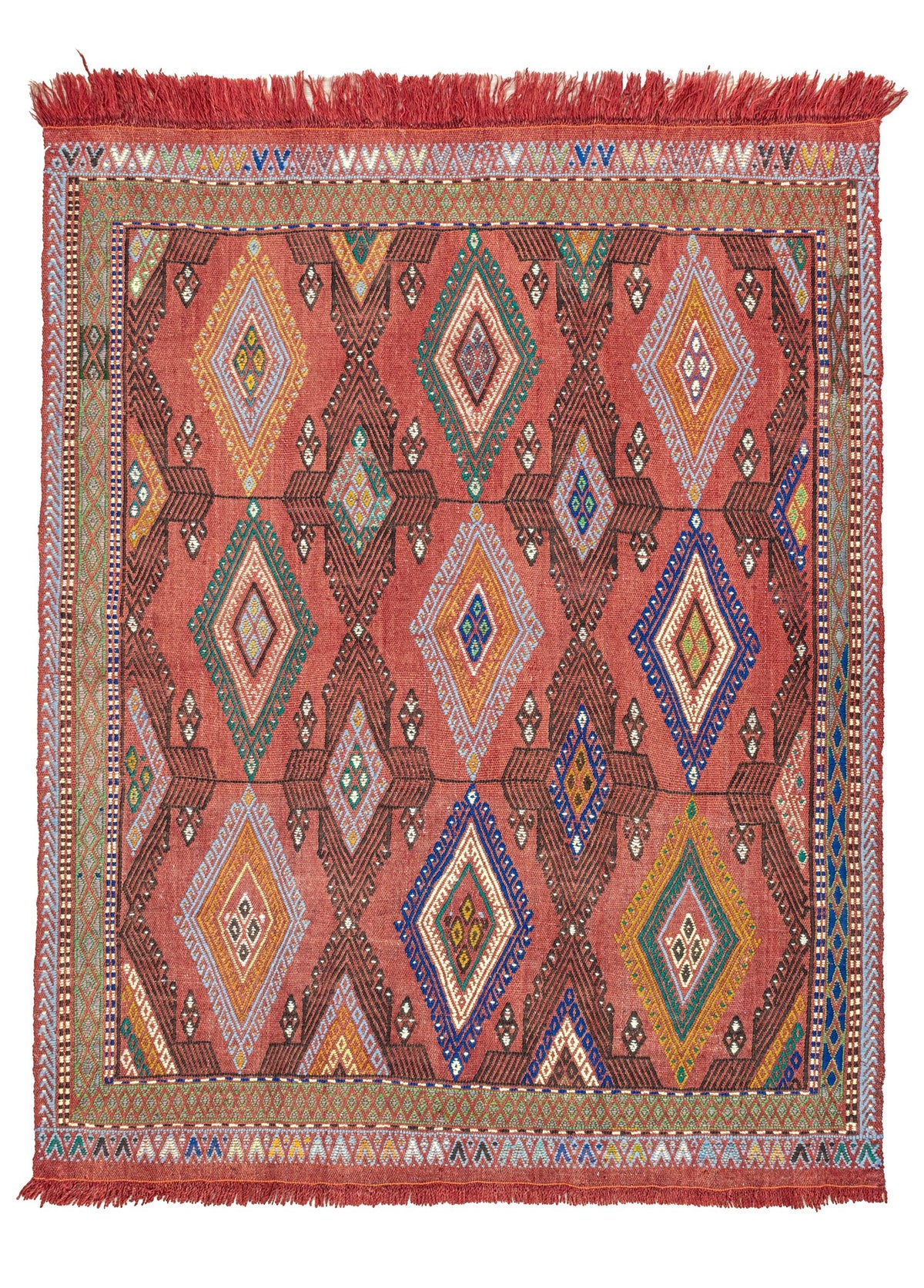 Soho Antiq-Rinat Etnik Tasarımlı El Dokuma Cicim Kilim 131x159 Cm-Halı-1-fleurdirect.live