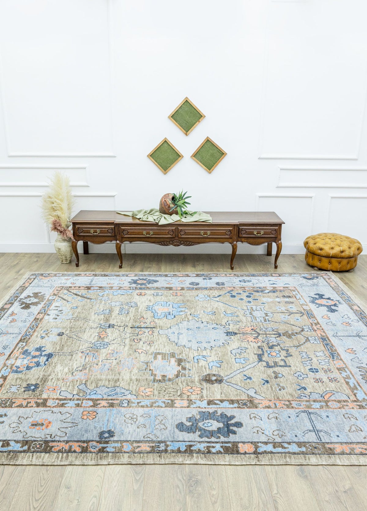 Soho Antiq-Saiva Büyük El Dokuma Uşak Desenli Halı 270x326 Cm-Halı-2-fleurdirect.live