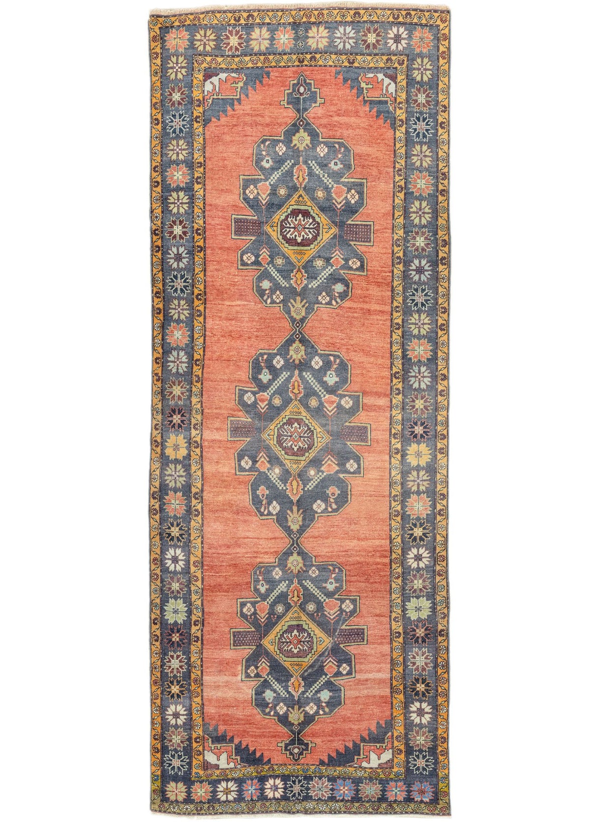Soho Antiq-Salvia El Dokuma Karaman Yolluk 148x372 Cm-Halı-1-fleurdirect.live