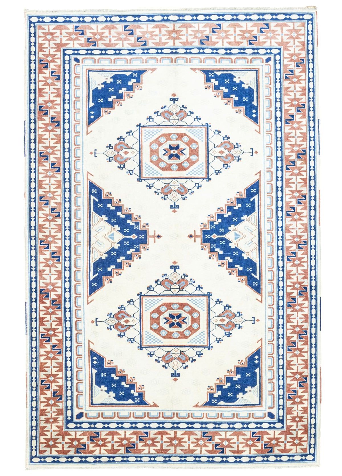 Soho Antiq-Simay Geometrik Tasarımlı El Dokuma Halı 199x312 Cm-Halı-1-fleurdirect.live