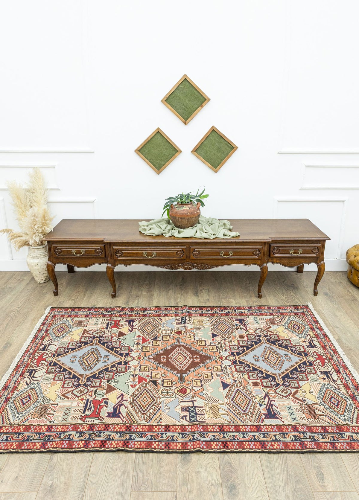 Soho Antiq-Tara Geometrik İran Sumak Kilim 130x207 Cm-Kilim-2-fleurdirect.live