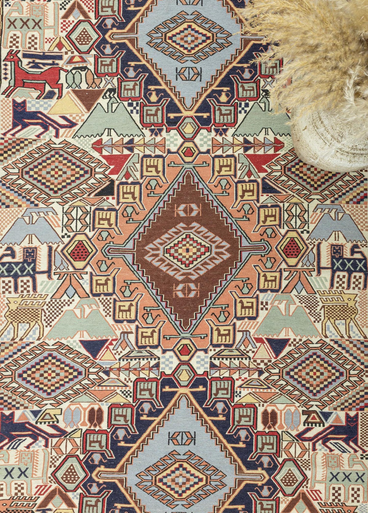 Soho Antiq-Tara Geometrik İran Sumak Kilim 130x207 Cm-Kilim-3-fleurdirect.live