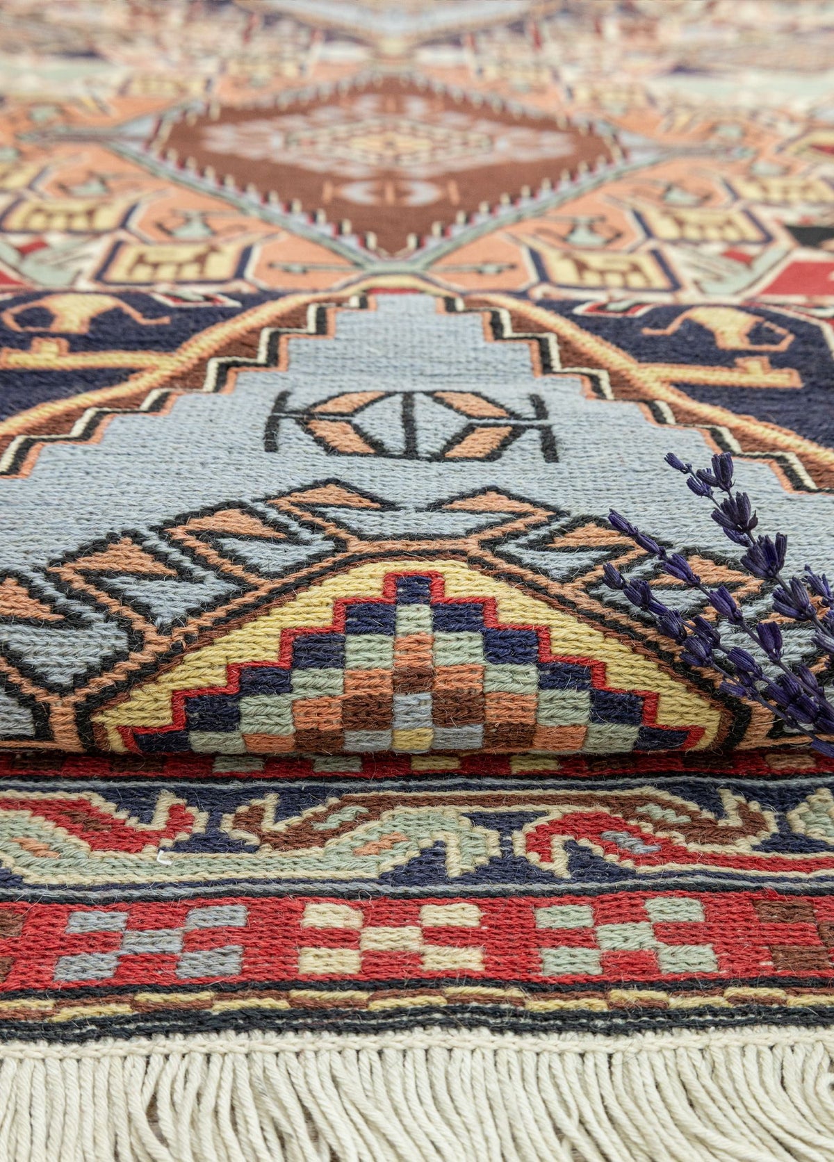 Soho Antiq-Tara Geometrik İran Sumak Kilim 130x207 Cm-Kilim-4-fleurdirect.live