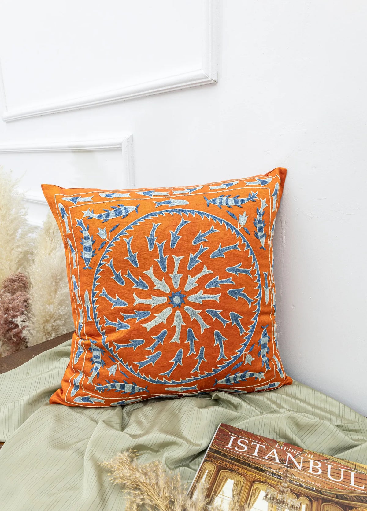 Soho Antiq-Tully İpek Suzani Kırlent 50x50 Cm-2-fleurdirect.live