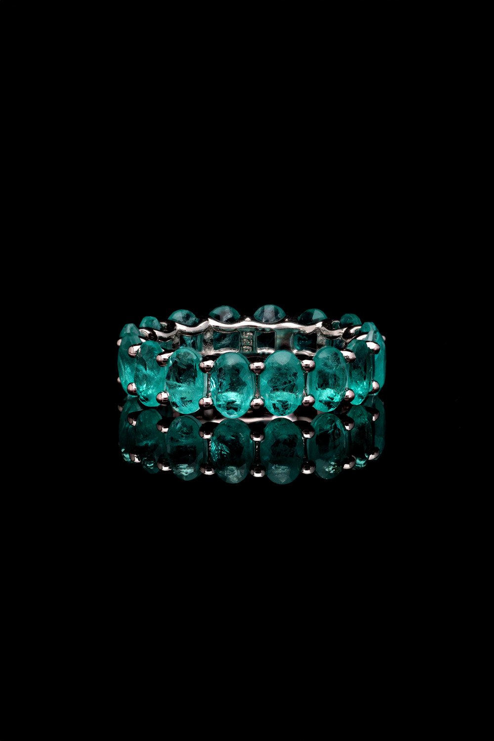 SooSilky-Paraiba Oval Taşli Alyans 4 Mm-Yüzük-1-fleurdirect.live