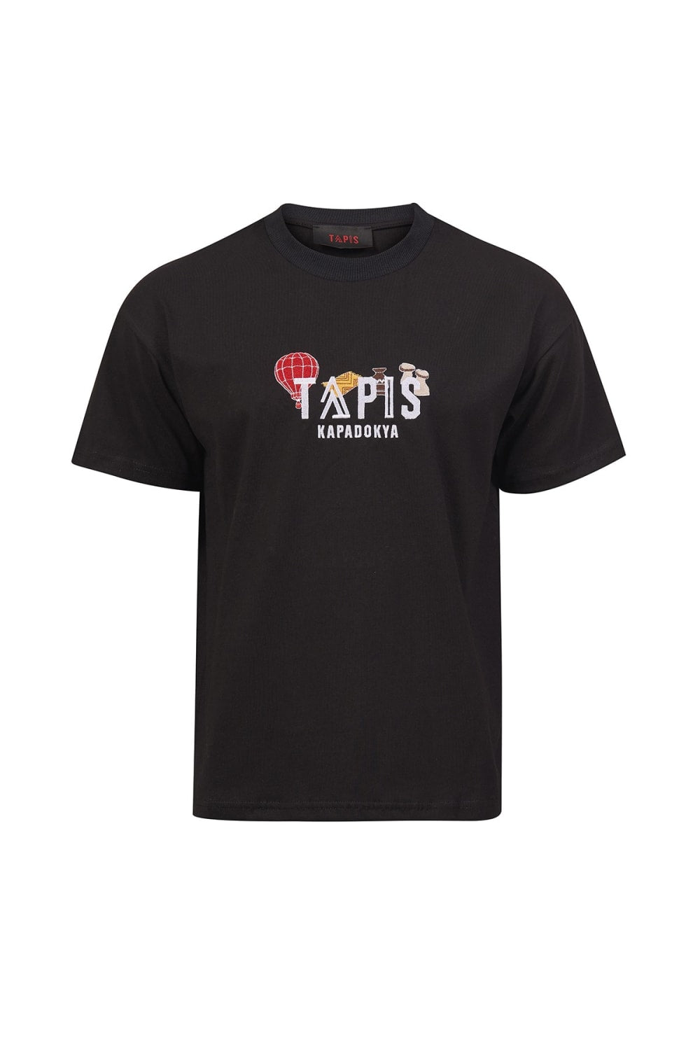 Tapis-Lands Of Tapis – Oversized Black Kapadokya Tshirt-T-Shirts-1-fleurdirect.live