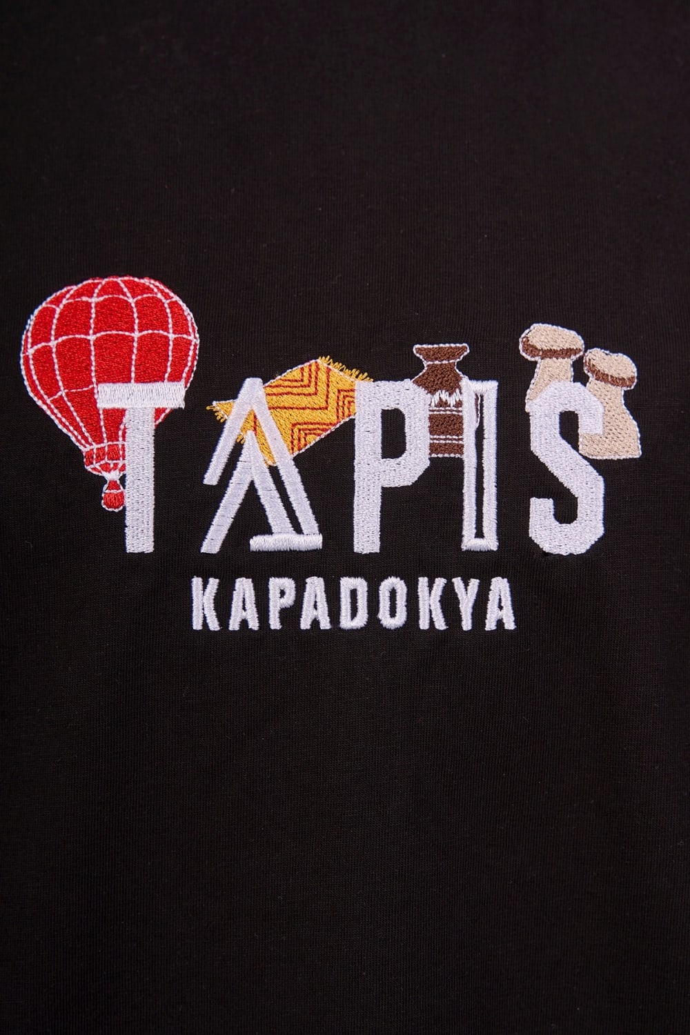 Tapis-Lands Of Tapis – Oversized Black Kapadokya Tshirt-T-Shirts-3-fleurdirect.live