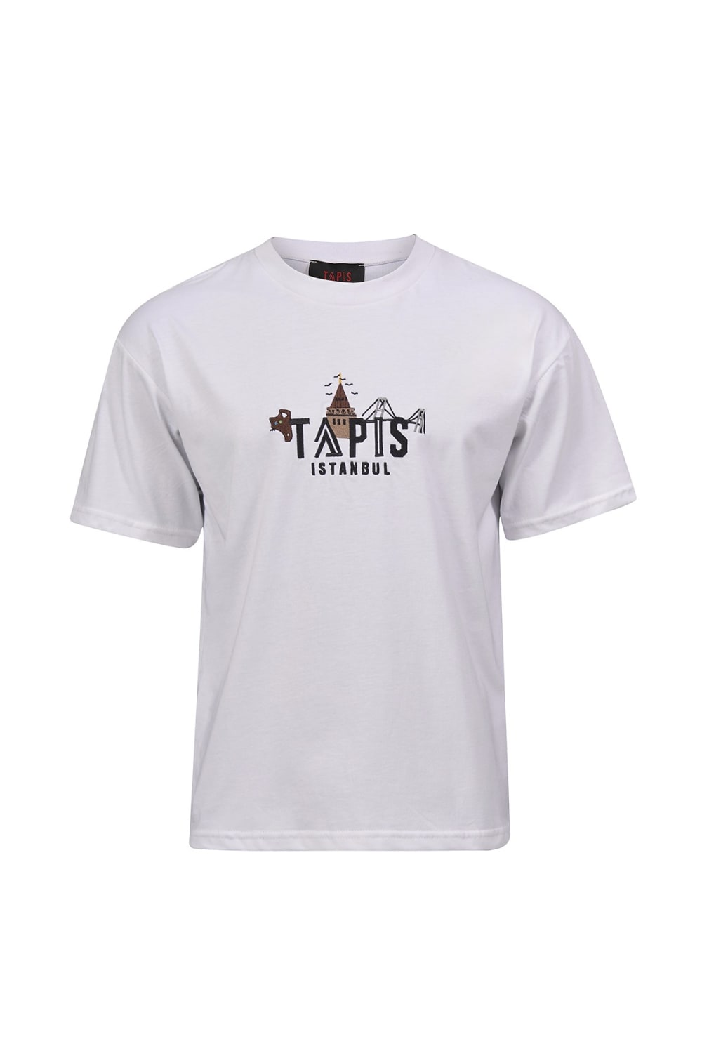 Tapis-Lands Of Tapis – Oversized White Istanbul Tshirt-T-Shirts-1-fleurdirect.live