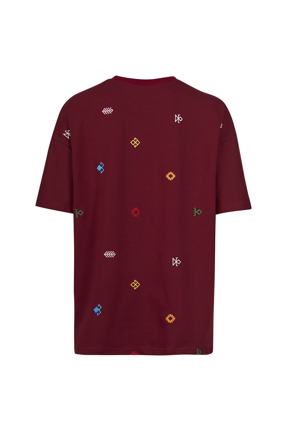 Tapis-Symbols Of Anatolia Oversized Red Tshirt 012-T-Shirts-2-fleurdirect.live