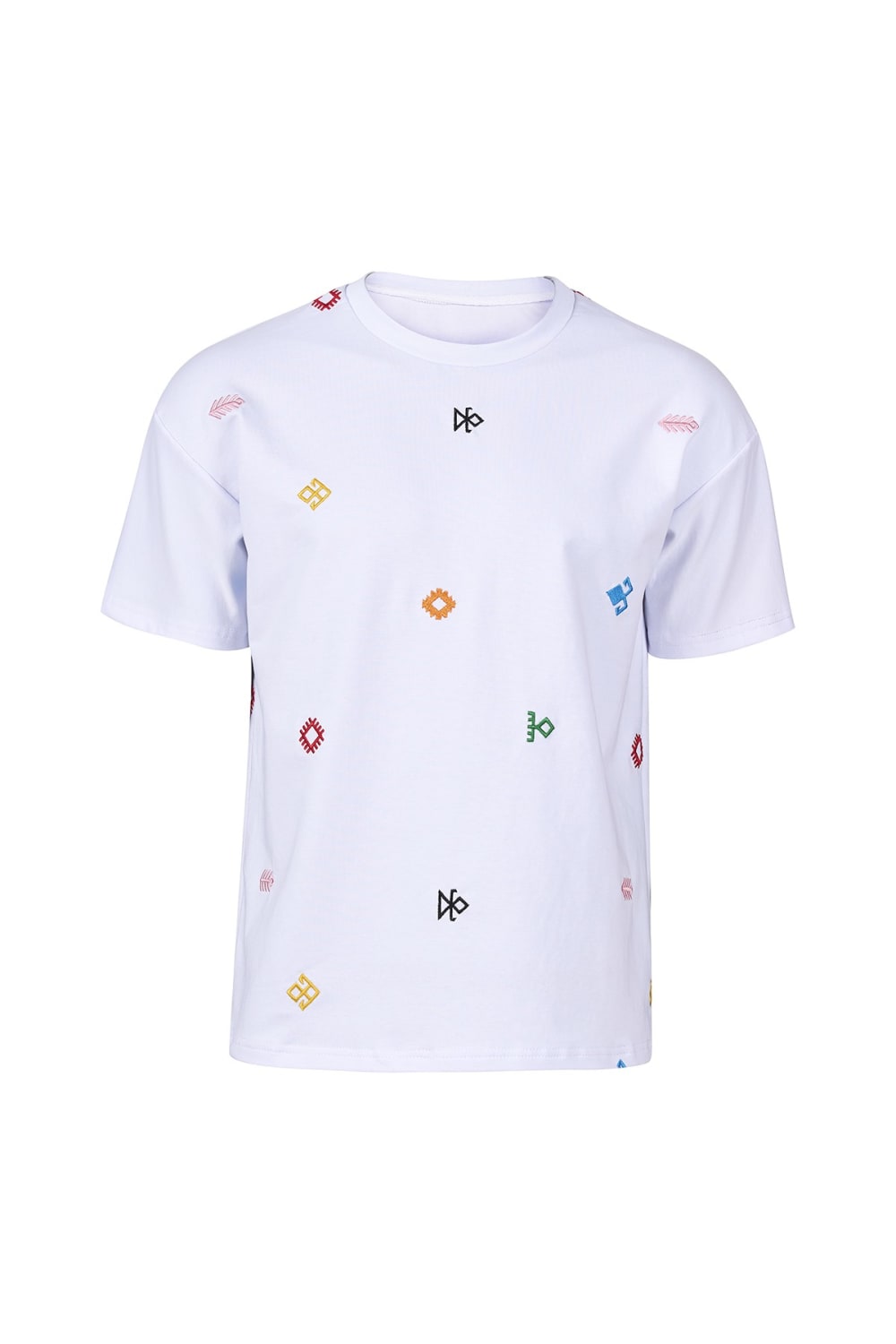 Tapis-Symbols Of Anatolia Oversized White Tshirt 011-T-Shirts-1-fleurdirect.live