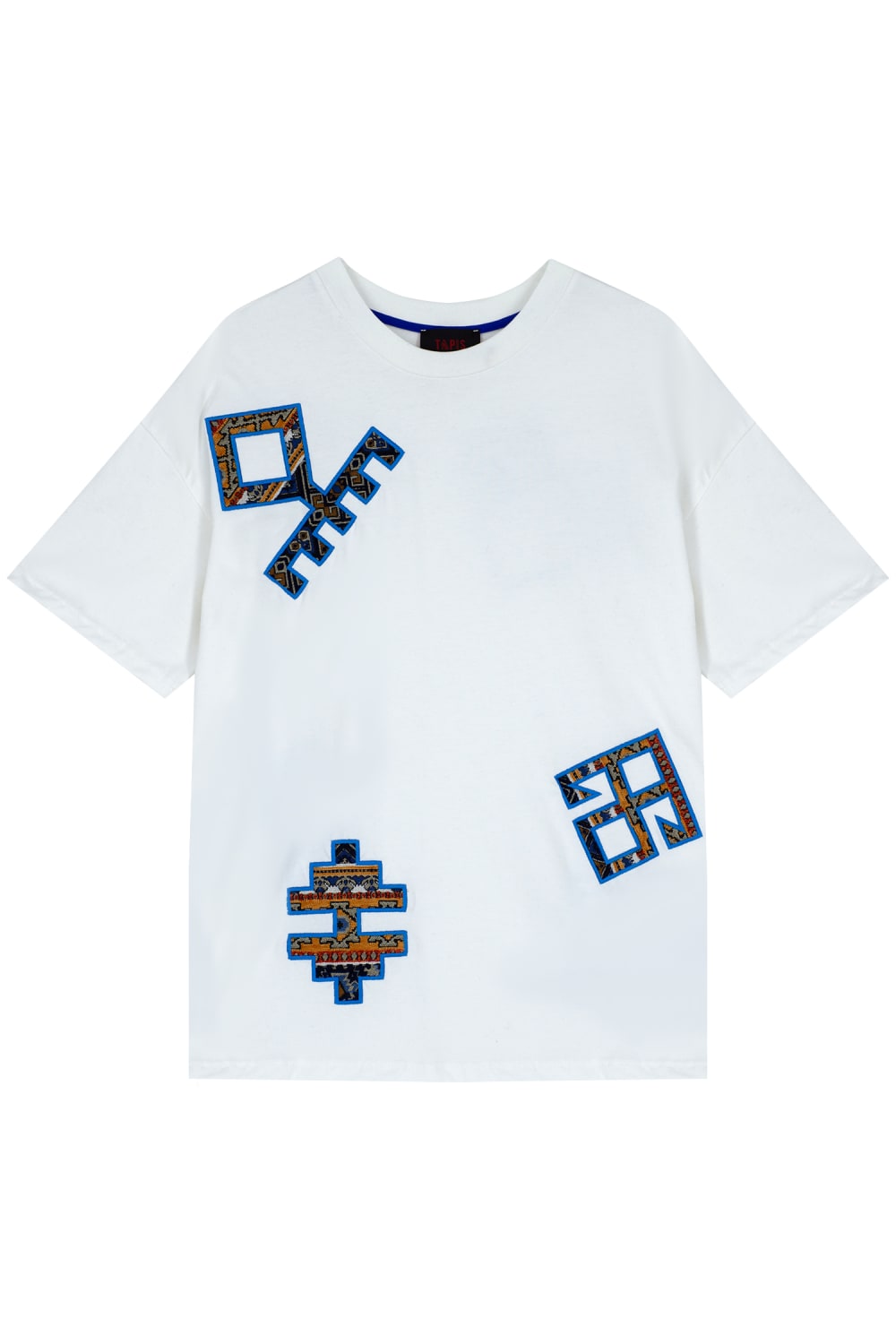 Tapis-Symbols Of Anatolia Oversized White Tshirt 021-T-Shirts-1-fleurdirect.live