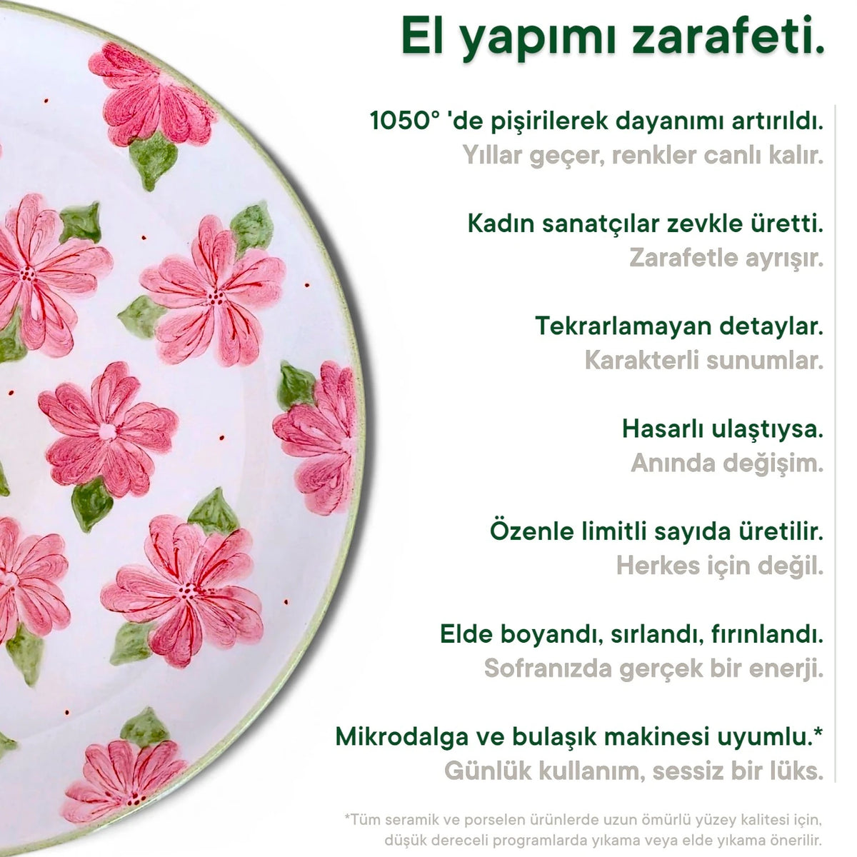 Sare Ahşap Seramik Tepsi