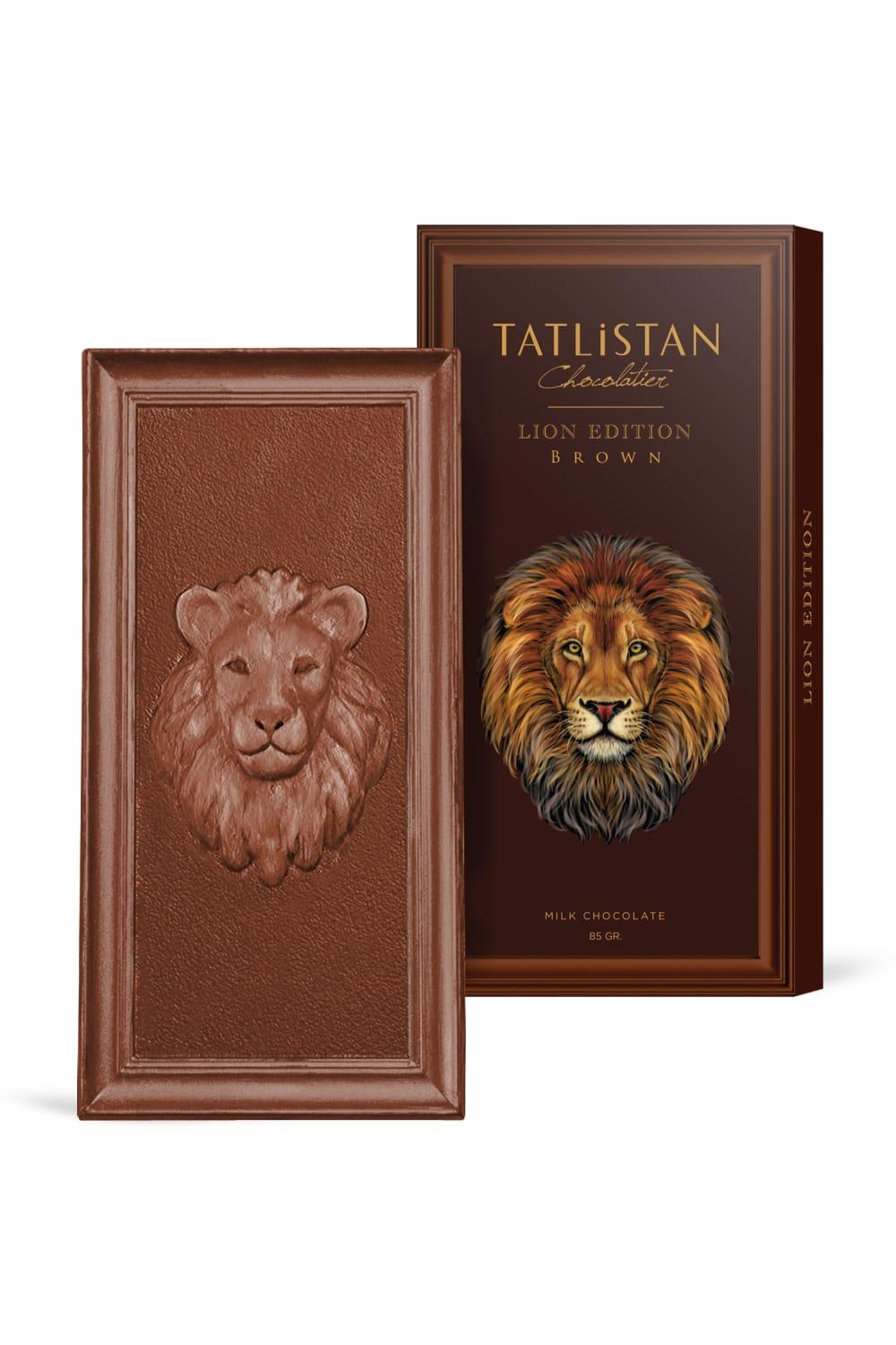 Tatlistan-Aslan Figürlü Sütlü Tablet Çikolata - Çerçeve Serisi-Çikolata-1-fleurdirect.live