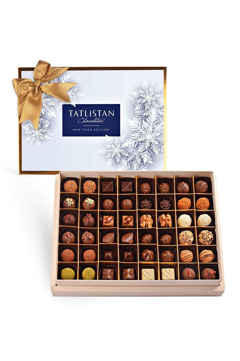 Tatlistan-Kar Taneleri 24 Çeşitli Artisan Ve Trüf Çikolata 48'li-Çikolata-1-fleurdirect.live