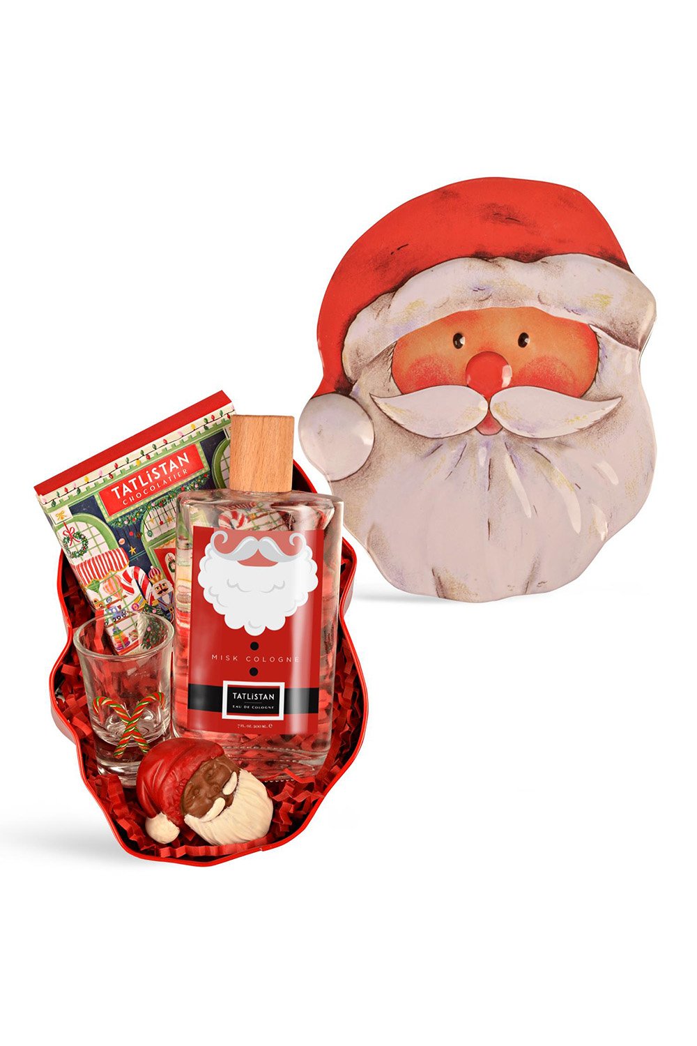 Tatlistan-Noel Baba Şeklinde Metal Kutuda Çikolatalı Hediye Seti - Limited Edition-Çikolata-1-fleurdirect.live