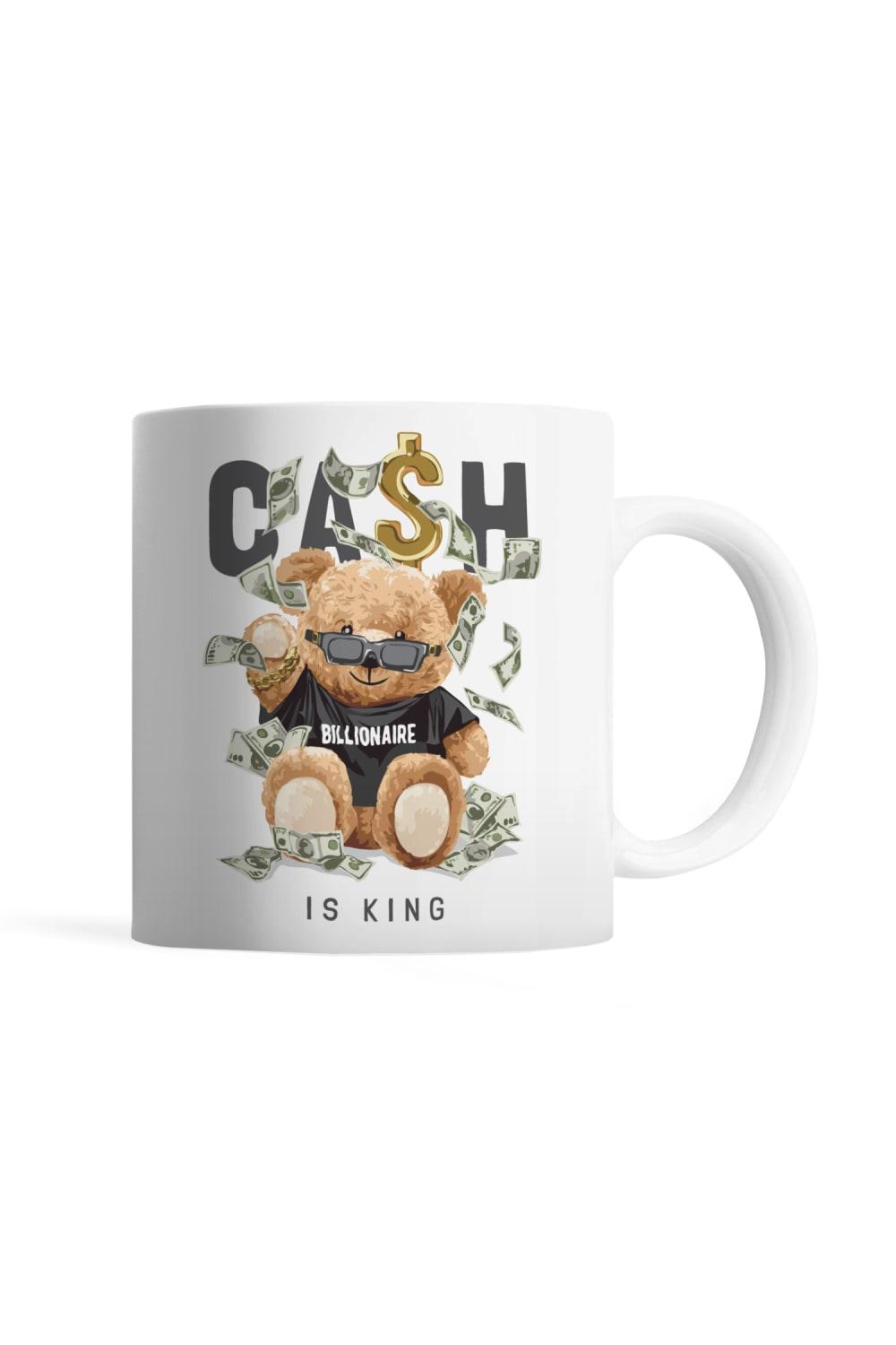 Tatlistan-Teddy Bear | Cash Is King - Kupa Bardak-Bardak-1-fleurdirect.live