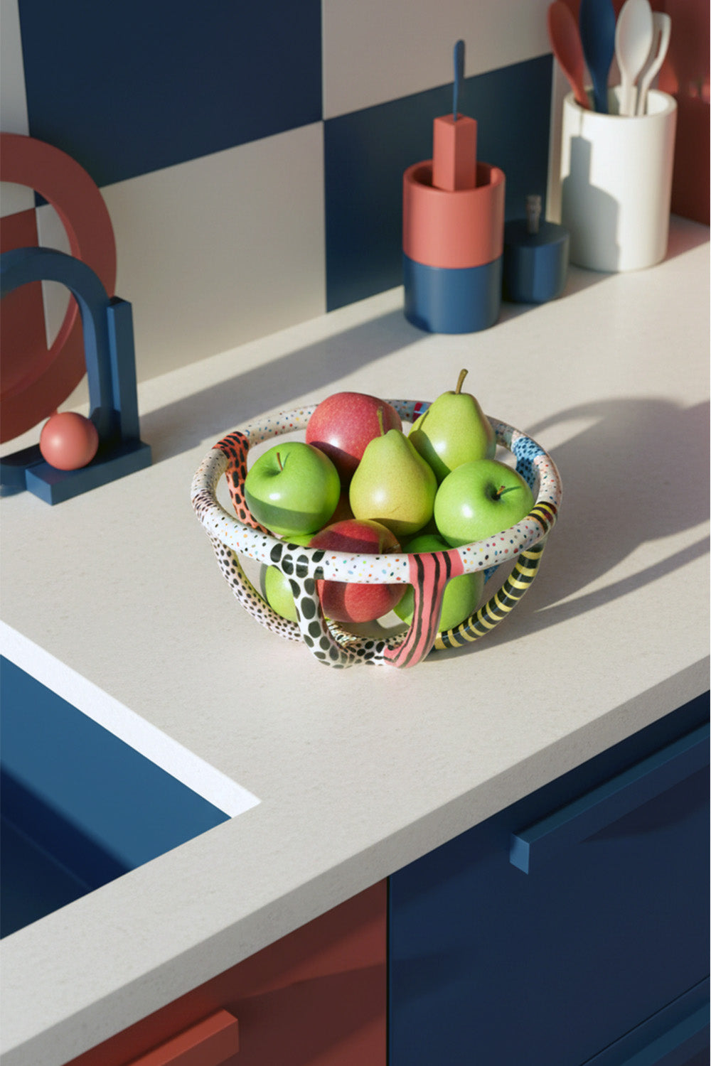 Renkli Seramik Sepet - 10