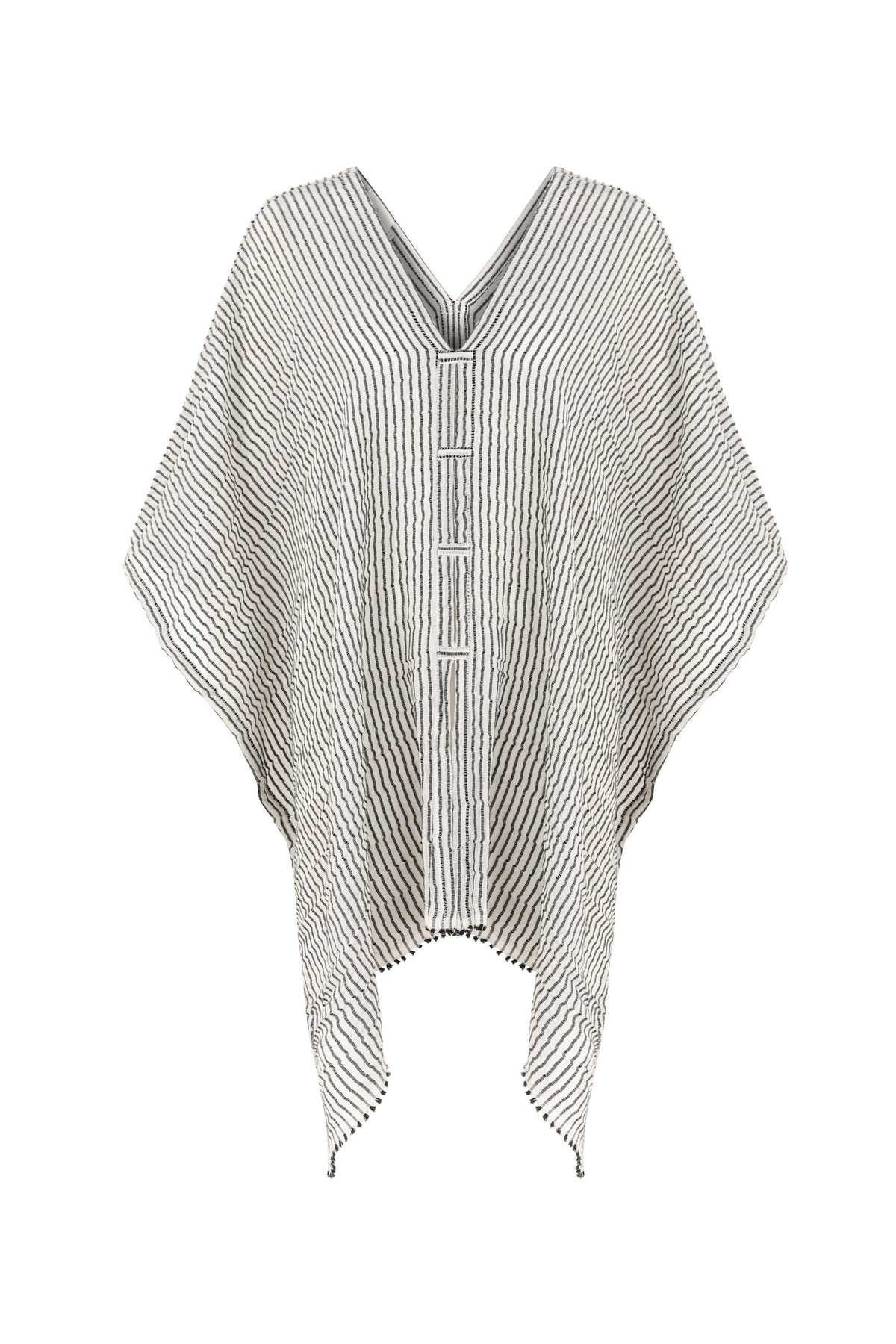 The Handloom-Ava Kimono Black Stripes-Kimono-8-fleurdirect.live
