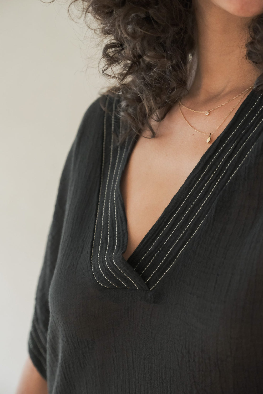 The Handloom-Ela Kaftan Black-Kaftan-7-fleurdirect.live