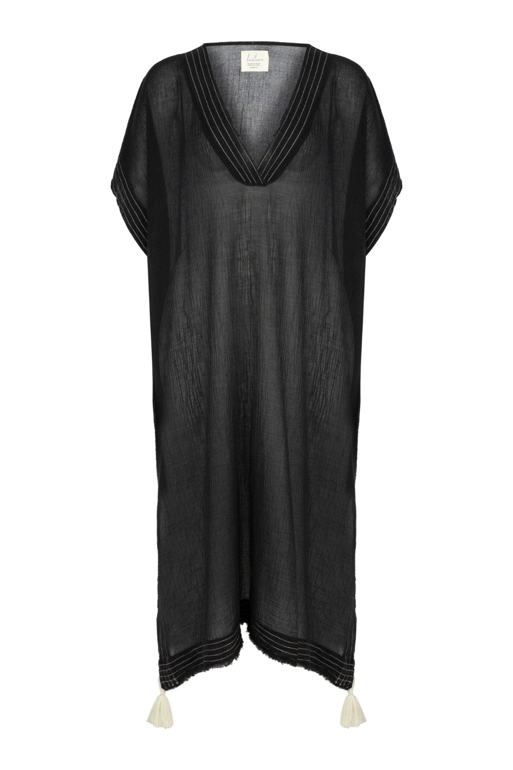 The Handloom-Ela Kaftan Black-Kaftan-9-fleurdirect.live