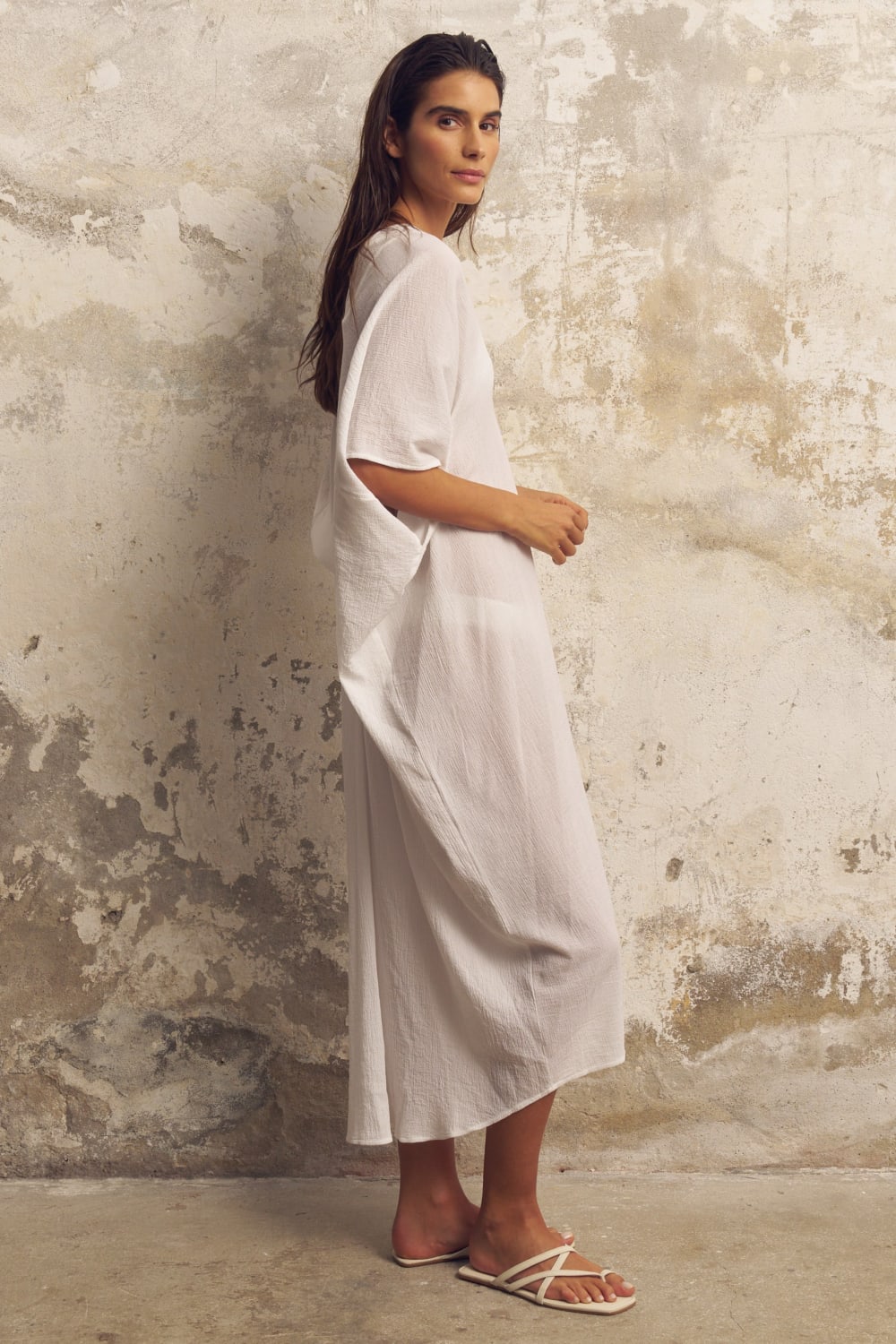 The Handloom-Esti Tunic White-Kaftan-2-fleurdirect.live