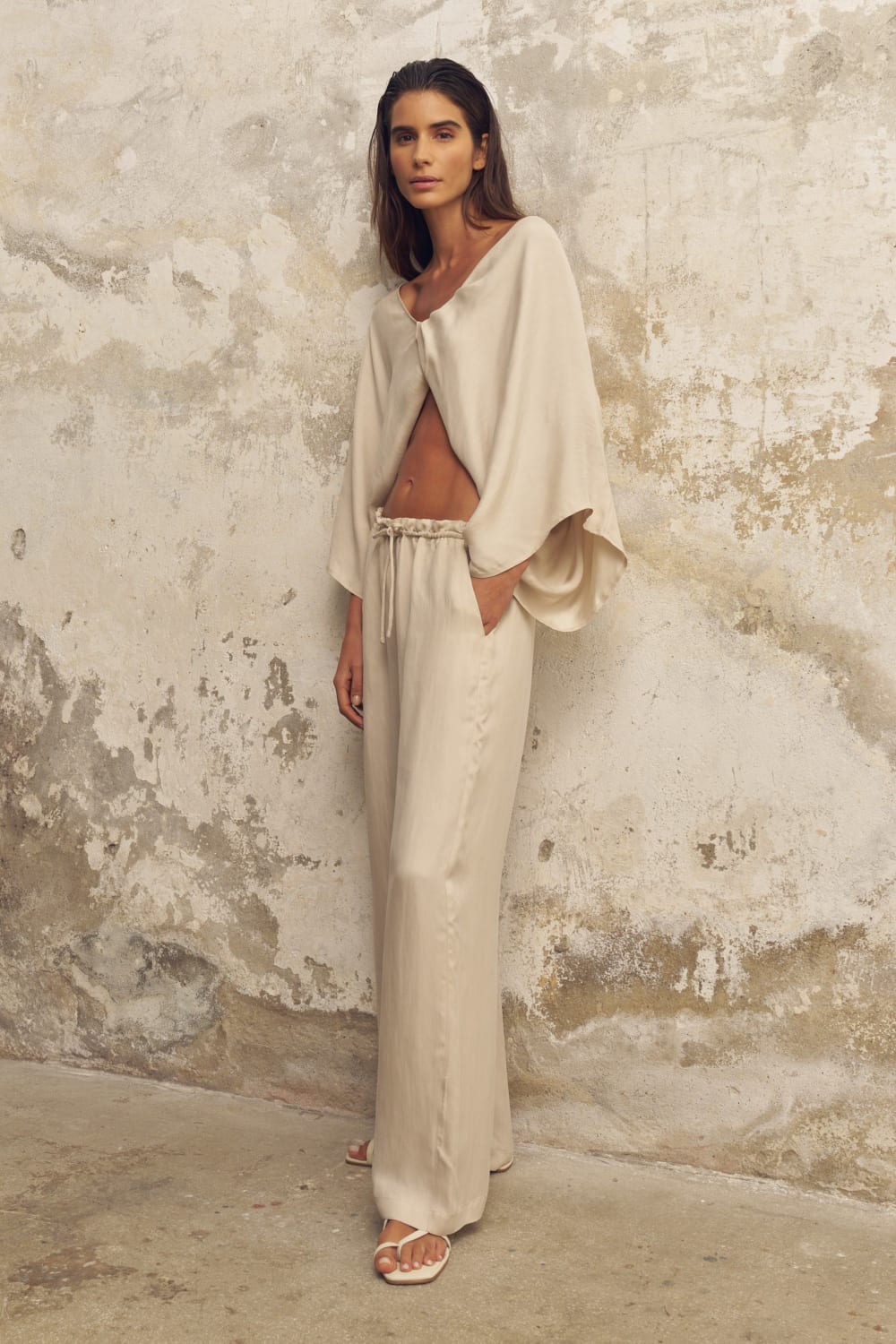 The Handloom-Lucid Knot Top Sand-Gömlek-2-fleurdirect.live