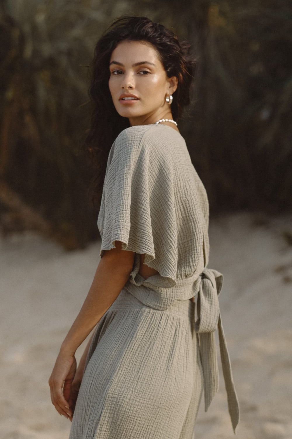 The Handloom-Mare Top Khaki Green-Top-4-fleurdirect.live