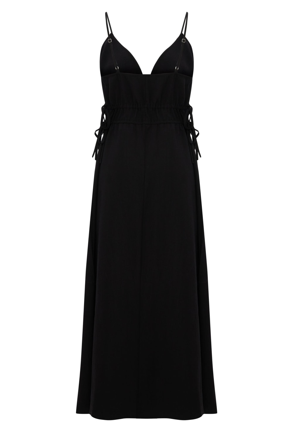The Handloom-Sofia Ties Maxi Dress Black-Elbise-9-fleurdirect.live