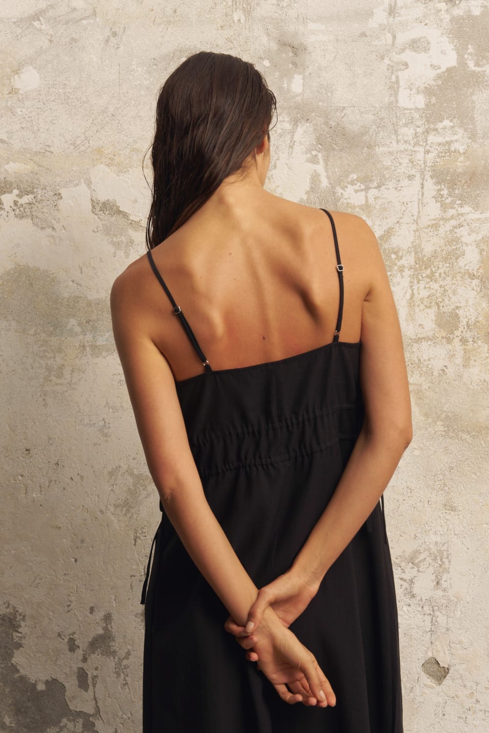 The Handloom-Sofia Ties Maxi Dress Black-Elbise-5-fleurdirect.live