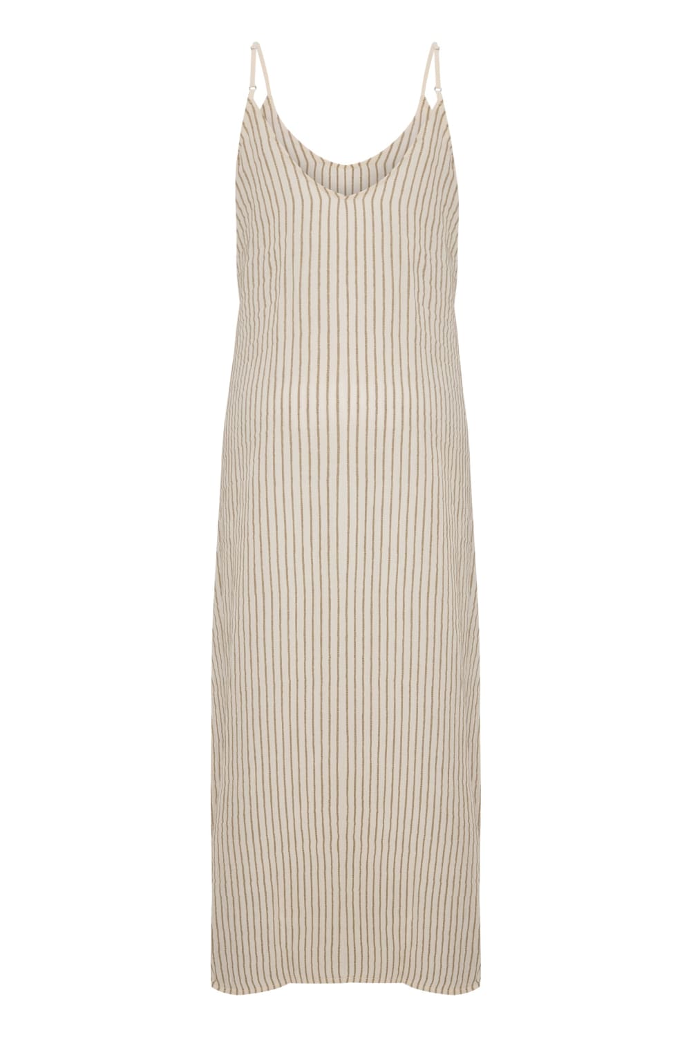 The Handloom-Yaz Dress Khaki Green Stripes-Elbise-7-fleurdirect.live