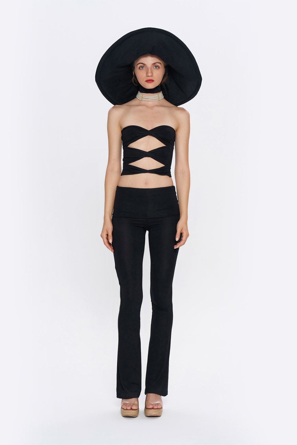 Tiny-Çapraz Bant Detaylı Straplez Siyah Büstiyer-Top-12-fleurdirect.live