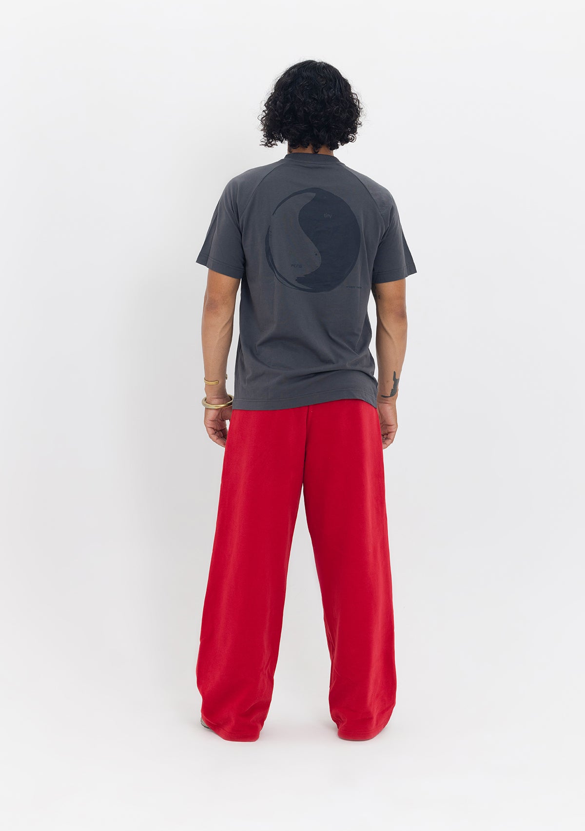 Tiny-Yuvarlak Yaka Oversize Antrasit Tişört-T-Shirts-11-fleurdirect.live