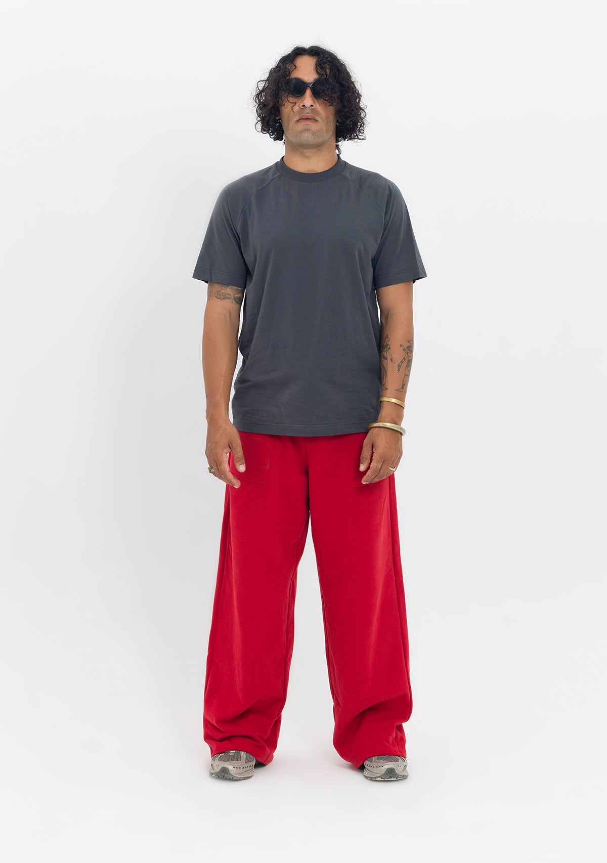 Tiny-Yuvarlak Yaka Oversize Antrasit Tişört-T-Shirts-3-fleurdirect.live