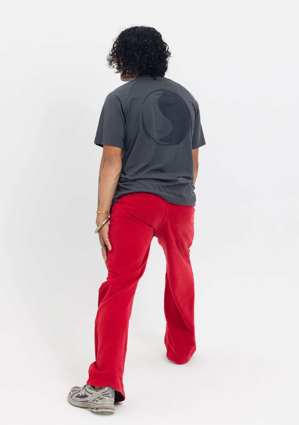 Tiny-Yuvarlak Yaka Oversize Antrasit Tişört-T-Shirts-7-fleurdirect.live