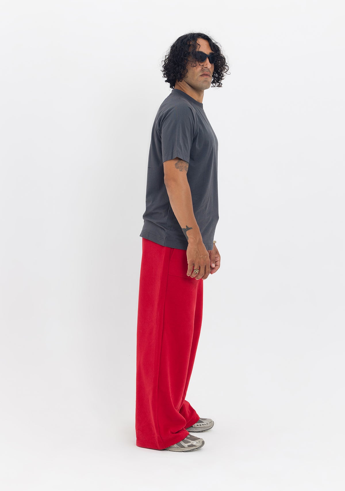 Tiny-Yuvarlak Yaka Oversize Antrasit Tişört-T-Shirts-9-fleurdirect.live