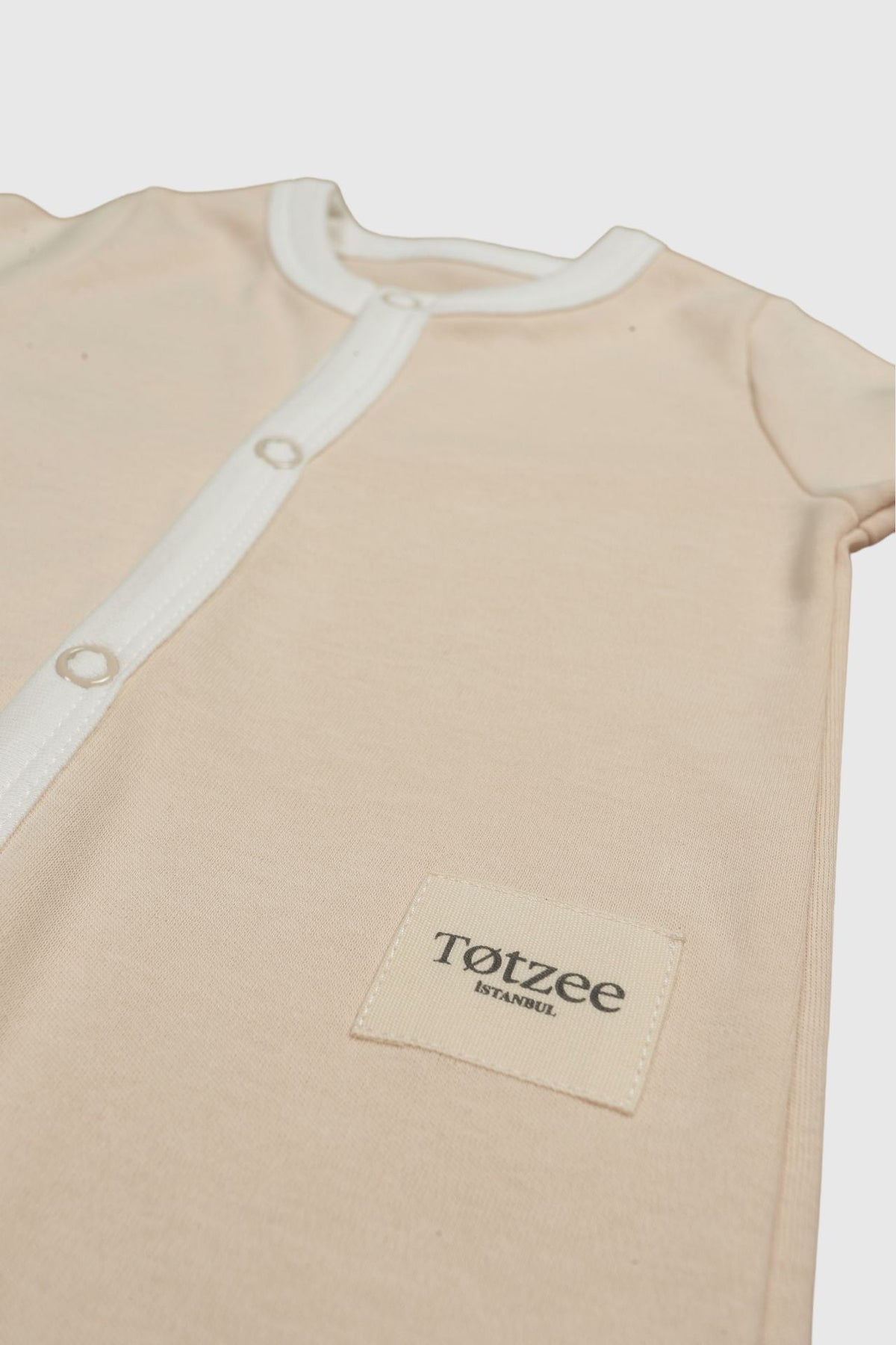 Totzee-Çıt Çıtlı Basic Yenidoğan Tulum Kahve Köpüğü-Çocuk Elbise & Tulum-3-fleurdirect.live