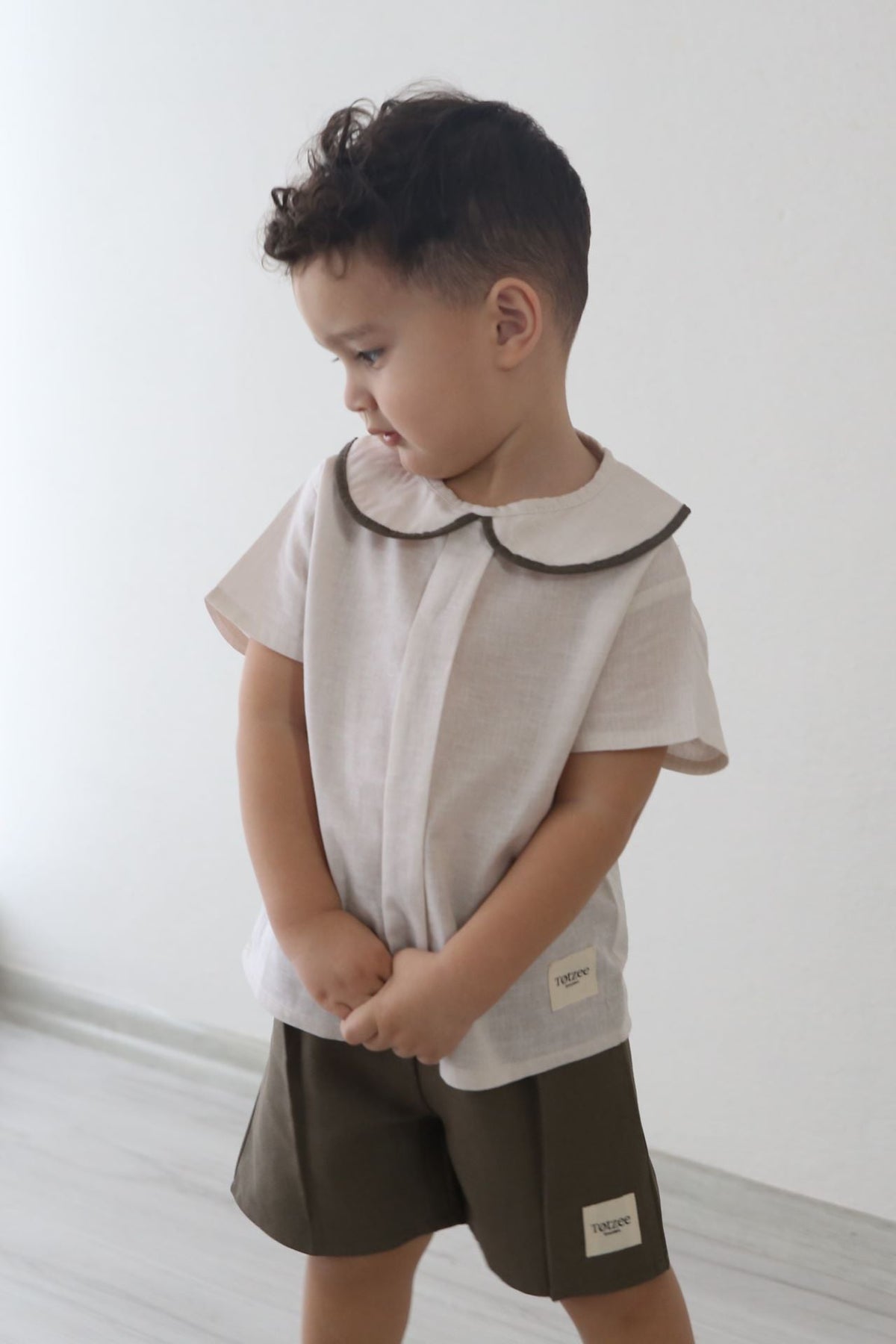 Totzee-Keten Bebe Yaka Pileli Üst Fildişi-T-Shirts-2-fleurdirect.live