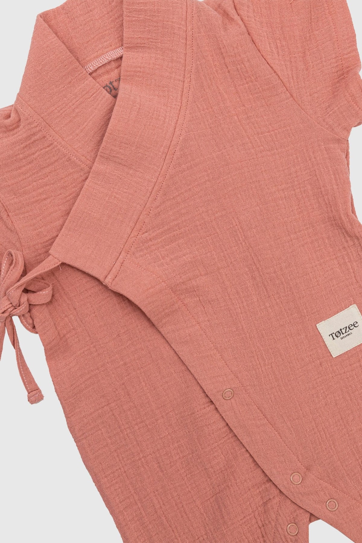 Totzee-Müslin Uzun Kimono Tulum Mercan Rengi-Çocuk Elbise & Tulum-3-fleurdirect.live