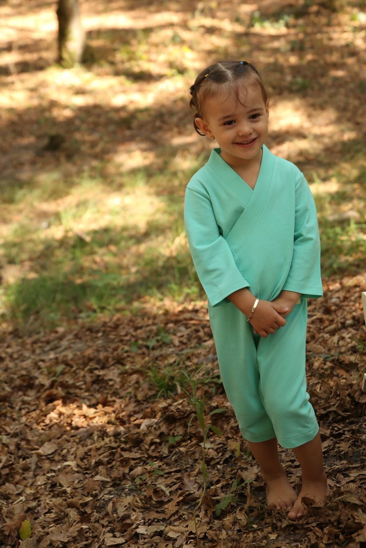 Totzee-Uzun Kimono Tulum - Mint Yeşili-Çocuk Elbise & Tulum-3-fleurdirect.live