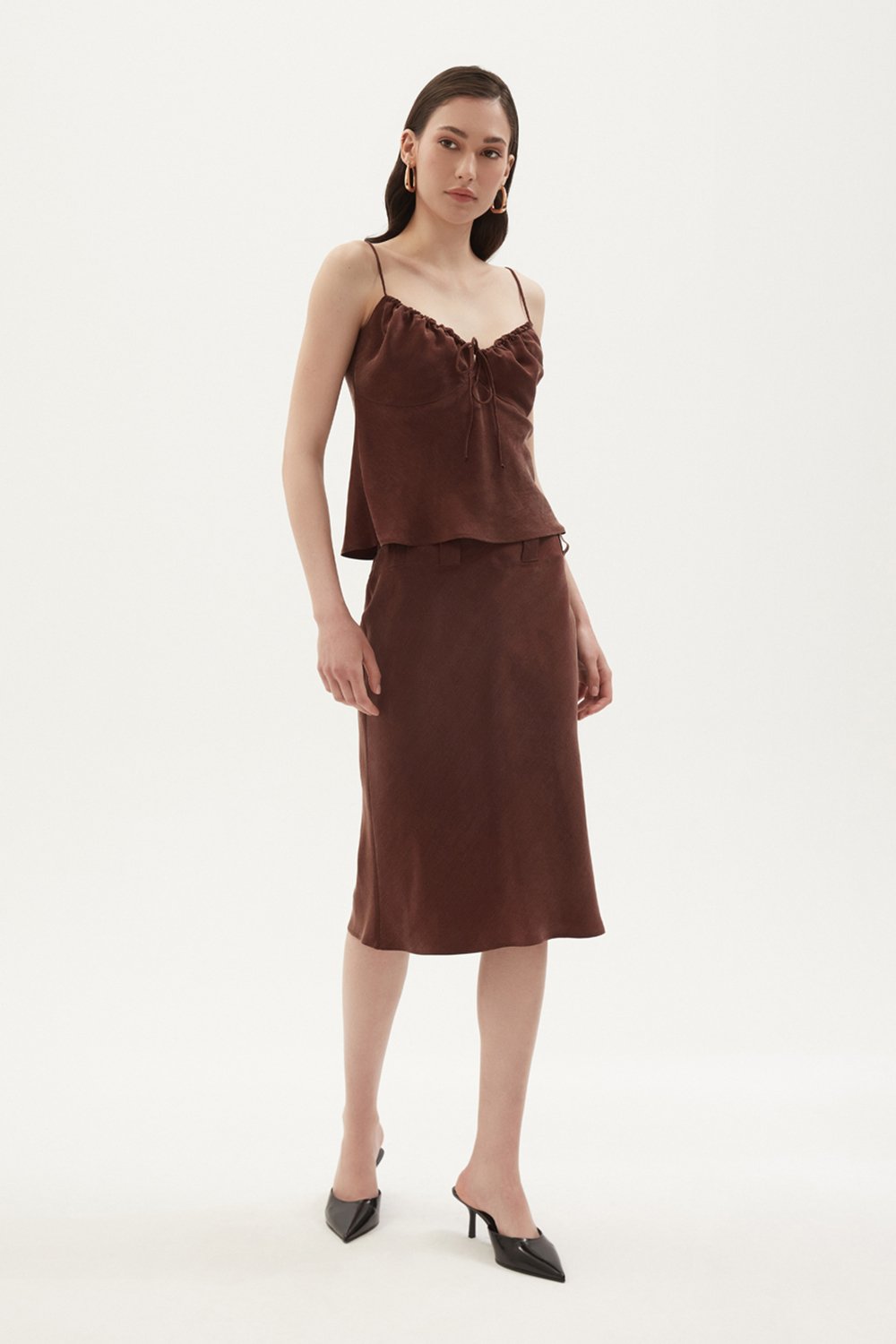 Towdoo-Sunflower – İp Askılı Bluz - Kahve-Bluz-6-fleurdirect.live