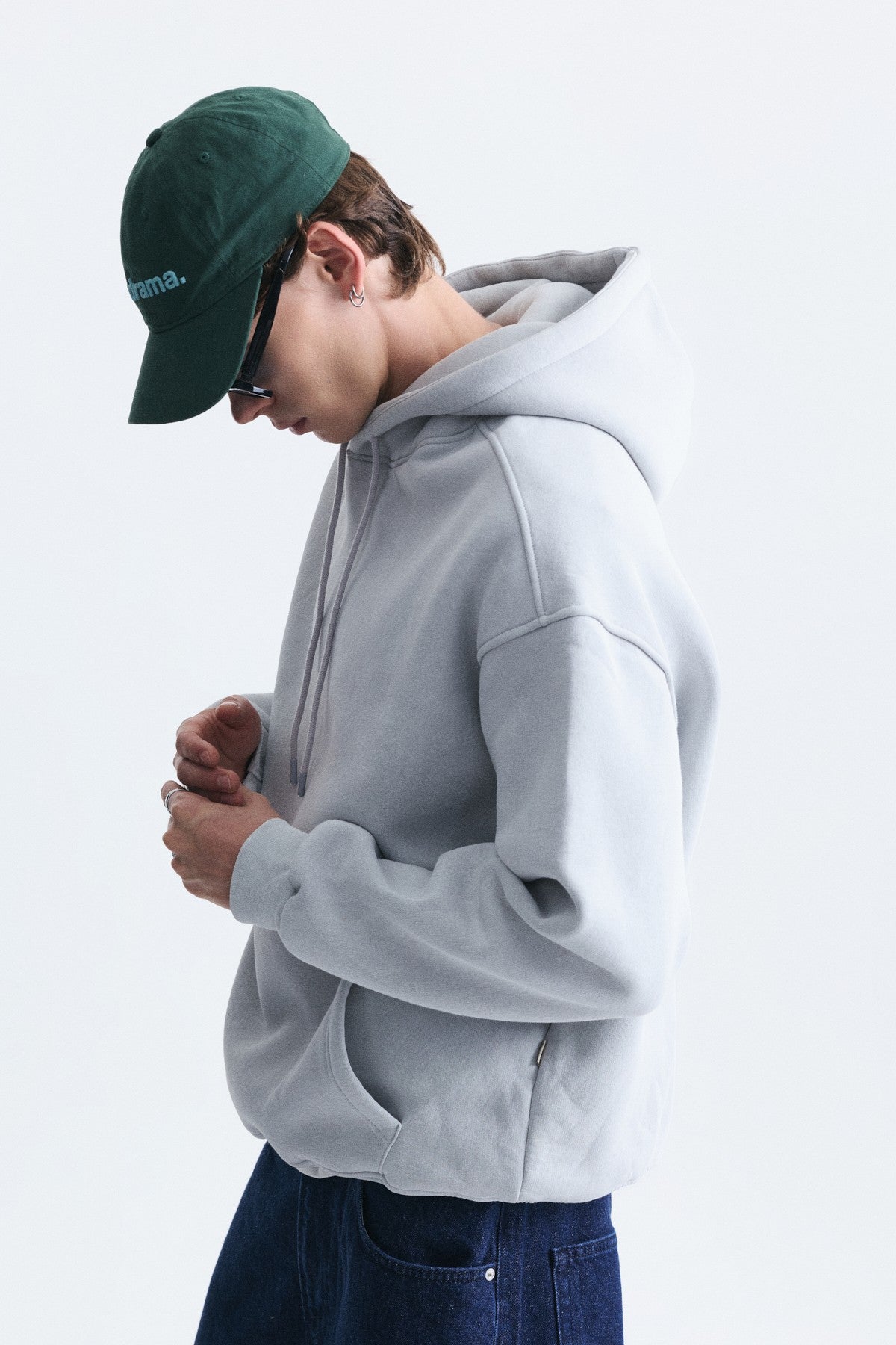 Basic Oversize Yıkamalı Hoodie
