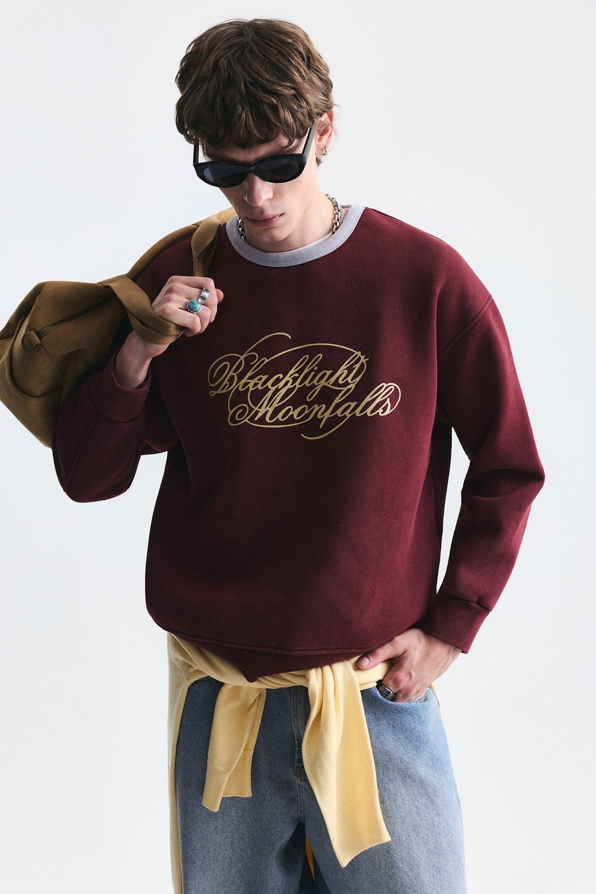 Boxy Fit Baskılı Sweatshirt