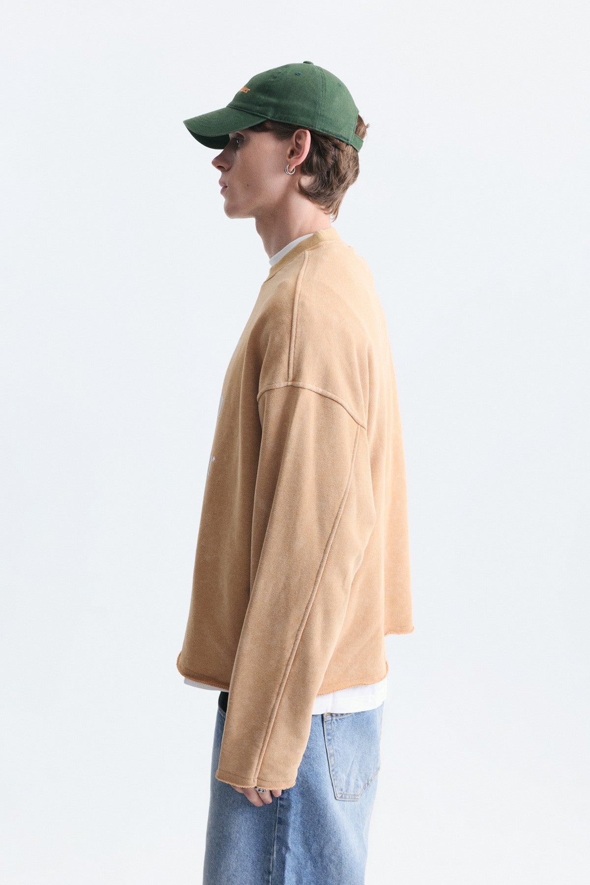 Boxy Fit Yazılı Sweatshirt