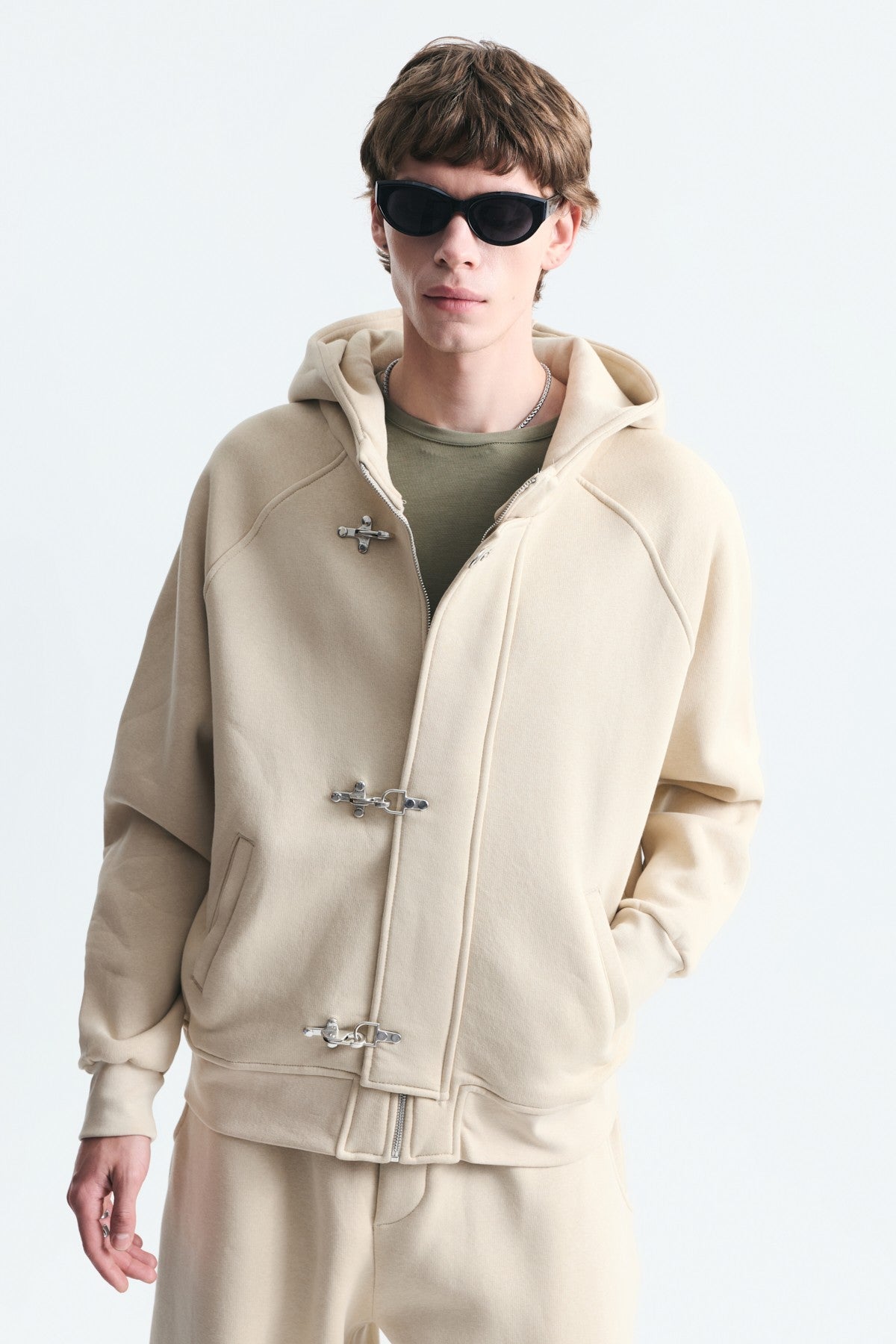 Oversize Klips Kapama Sweatshirt Takım