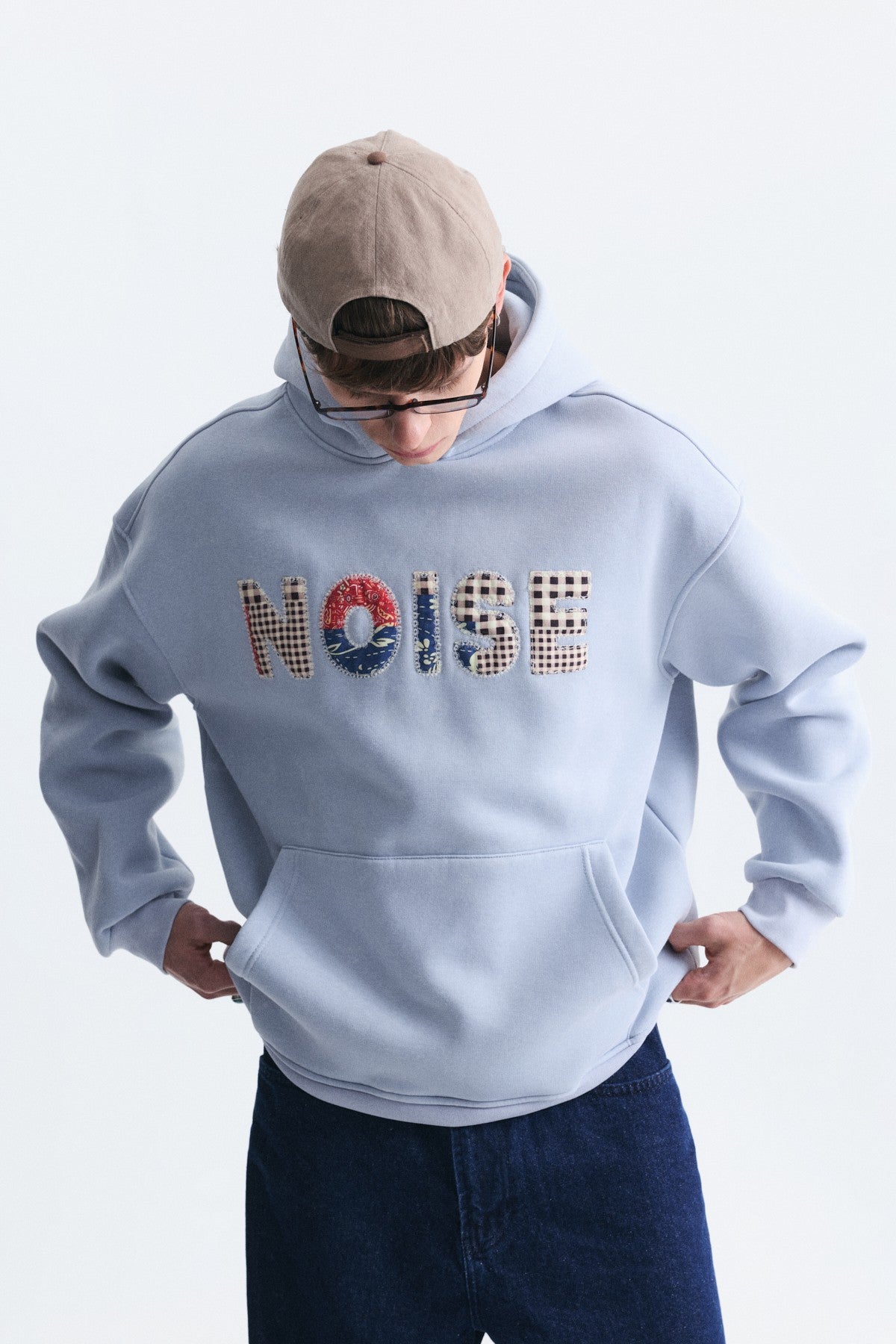 Nakışlı Oversize Kapüşonlu Sweatshirt
