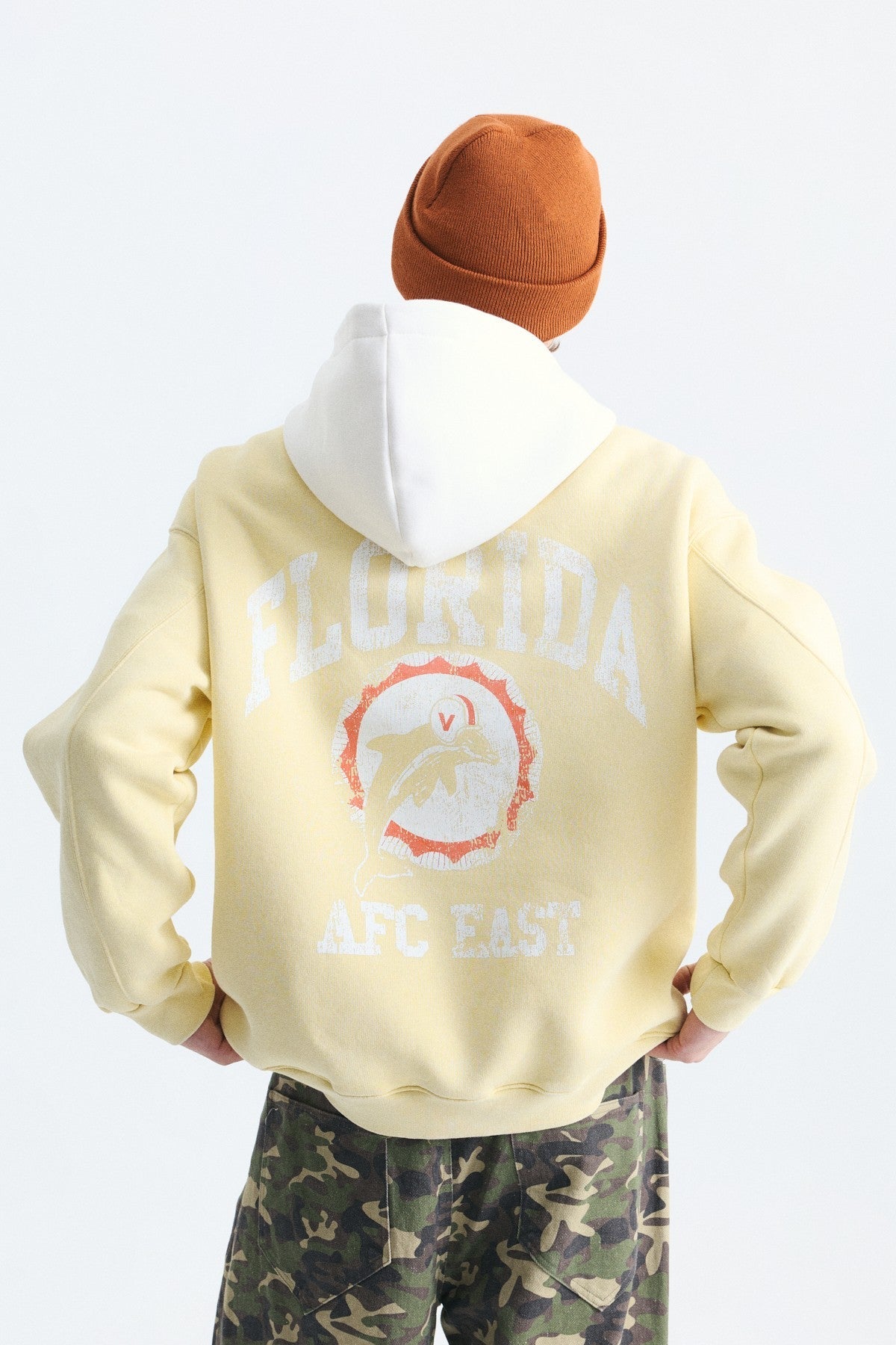 Oversize Baskılı Kapüşonlu Sweatshirt